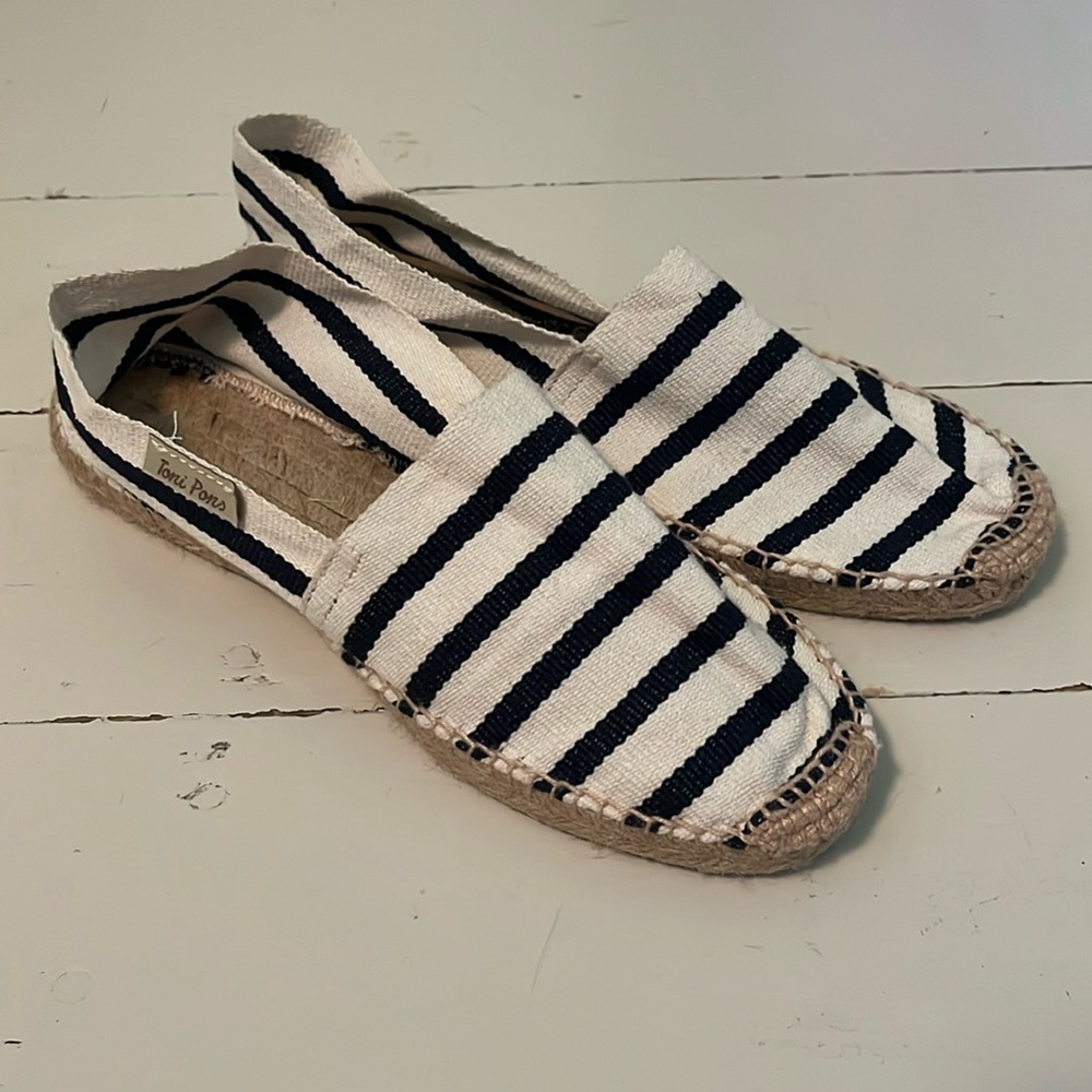 Toni pons espadrilles Breton striped dark navy and white